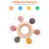 akolik Teething Toys for Babies, Baby Teethers Toy Teething Ring Silicone, Grasping Teething Toy, BPA Free Teething Nursing Accessories for 3+ Months Boy, Girl Toddlers