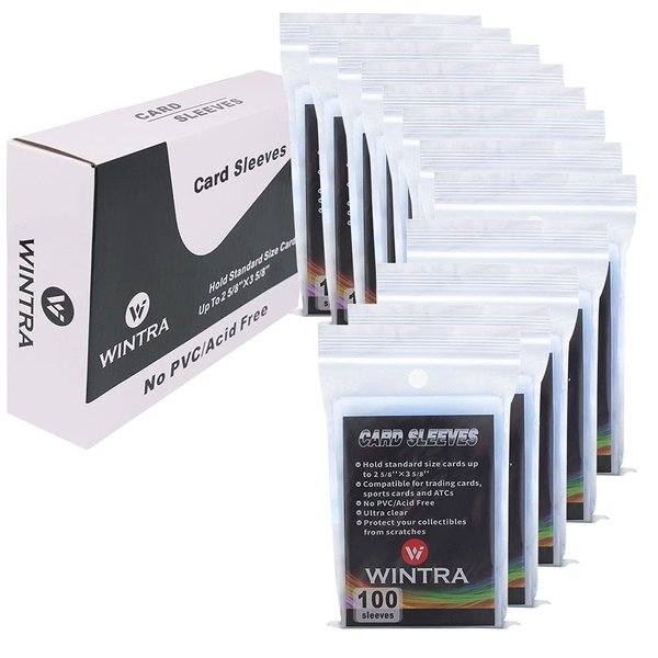 WINTRA Ultra Clear Penny Card Sleeves,2-5/8 x 3-5/8'' Soft Card Protectors for Baseball Cards and Other Sports Cards (1200 Count)