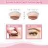 Miuffue 3 Pairs 2 Layers Eyelash Practice Eyelids for Mannequin Head, Removable Realistic Eyelash Extension Eyelids with Eyelashes, Silicone Rubber Replacement Eyelids for Eyelash Training