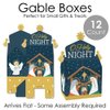 Big Dot of Happiness Holy Nativity - Treat Box Party Favors - Manger Scene Religious Christmas Goodie Gable Boxes - Set of 12