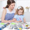 FLYSONG 5D DIY Diamond Painting Stickers Kits for Kids, 24 PCS Cute Cartoon Princess Diamond Art Stickers Beads Handmade Digital Gem Paint Making for Beginners Children