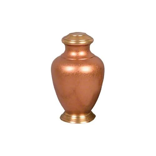 Best Friend Services - Kennedy Legacy Copper Pet Urn, Brushed Brass Lid & Base - Small for Pets up to 30lbs