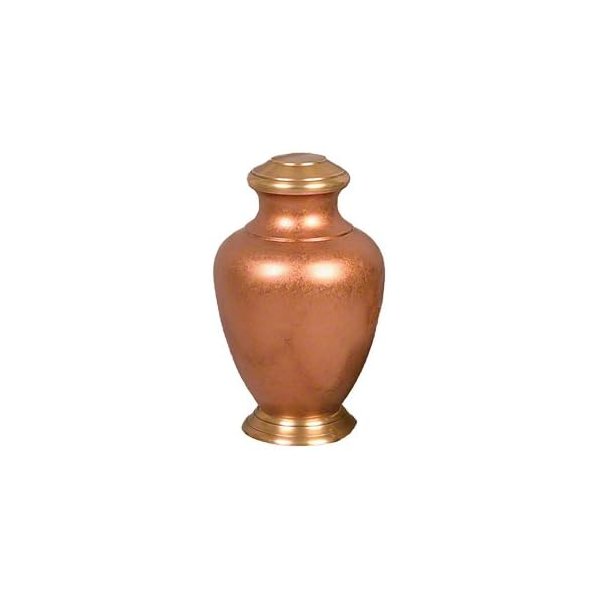Best Friend Services - Kennedy Legacy Copper Pet Urn, Brushed Brass Lid & Base - Small for Pets up to 30lbs