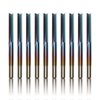 Genmitsu CNC Router Bits 1/8 inch Shank Straight Router Bits Nano Blue Coat 2-Flute End Mill Cutter for Wood MDF PVC Acrylic, 10 PCS, SR10A