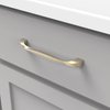 Hickory Hardware 1 Pack Solid Core Kitchen Cabinet Pulls, Luxury Cabinet Handles, Hardware for Doors & Dresser Drawers, 6-5/16 Inch (160mm) Hole Center, Elusive Golden Nickel, Twist Collection