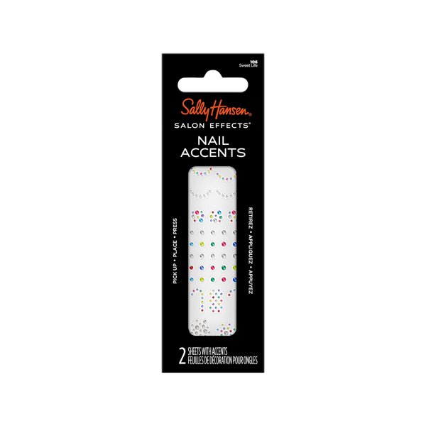 Sally Hansen Salon Effects Nail Accents, Sweet Life, Nail Art Decals, Easy to Use, No Commitment, Use On Nail Polish or Bare Nails, Mix and Match