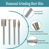 Stone Carving Set Diamond Burr Bits Compatible with Dremel, 20PCS Polishing Kits Rotary Tools Accessories with 1/8’ Shank For Carving, Engraving, Grinding, Stone, Rocks, Jewelry, Glass, Ceramics