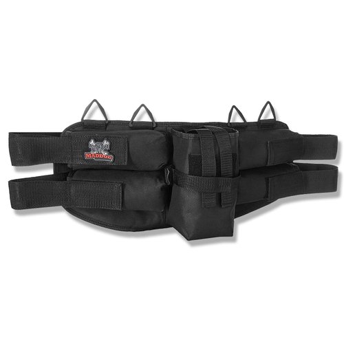Maddog 4+1 Entry Level Paintball Harness Pod Pack Belt with HPA CO2 Tank Holder Pouch | Harness Only