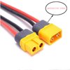 skrnrhrery XT 60 Plug Male Female Connector, with Sheath Housing Cover 14AWG Silicone Wire 10CM for RC Lithium Battery Cable Drone Car Boat 2 Pair Male Female Battery Wire