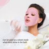 GEOOT 2 Pack Reusable Silicone Face Mask Holder, Silicon Mask Cover for Sheet Prevent Evaporation(White + Pink)
