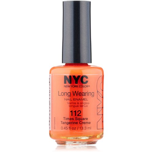 N.Y.C. New York Color Long Wearing Nail Enamel, Times Square Tangerine Creme, 0.45 Fluid Ounce