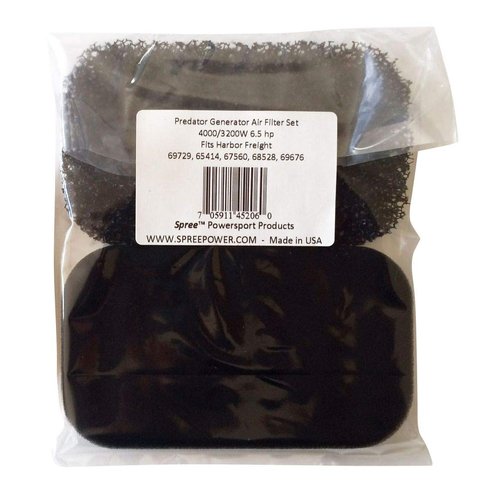 Spree compatible replacement for Spree Predator Harbor Freight Generator 4000W / 3200W 6.5 hp air filter set