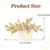 JAKAWIN Crystal Wedding Hair Comb Gold Flower Hair Piece Bride Accessories For Women Bridal Decorative