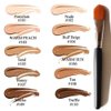 Glamza Phoera Foundation Set with Makeup Brush - Matte Cream Foundation Kit with 102 (Nude) Shade & Applicator - Full Coverage Concealer - 24hr Oil Control - 30ml
