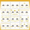 AUOCATTAIL 12 Sheets Halloween Metallic Glitter Face Temporary Tattoo Stickers and Freckle Stickers, Butterfly Star Temporary Waterproof Tattoo Stickers for Women's Parties, Festivals, Cosplay