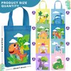 24 Pcs Dinosaur Party Favor Bags with Handles Dinosaur Birthday Party Supplies Dino Non Woven Goodie Bags Reusable Dinosaur Gift Bag for Kids Boys Girls Candy Goody Bags Birthday Decoration (Cute)
