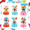 Skylety 6 Pieces Dog Themed Party Decorations Dog Honeycomb Centerpieces 3D Dog Birthday Decoration Centerpieces Birthday Theme Party Paper Centerpiece for Dog Theme Party 3D Table Decorations