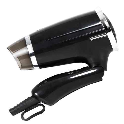 VeMee Compact Hair Dryer with Folding Handle, 1.1kW, Black, 3 Settings