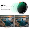 K&F Concept 77mm Putter Variable ND Filter ND2-ND400 (1-9 Stops) 28 Multi-Layer Coatings Import AGC Glass Adjustable Neutral Density Filter for Camera Lens (Nano-X Series)