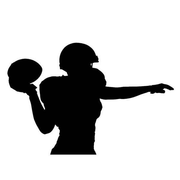 Home Find Football Wall Decal Rugby Vinyl Sticker Ready to Throw The Ball Sports Theme Decor Self Adhesive Wallpaper for Kids Rooms Teens Boys Bedroom 17.7 inches x 11.8 inches