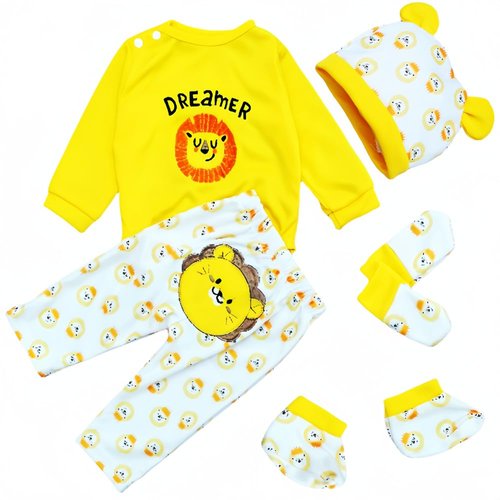 Reborn Baby Dolls Clothes 22 inch Little Lion Outfit Accessories 5pcs Set for 17-22 Inch Reborn Doll Newborn Girl&Boy Clothes Set