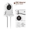 JACKYLED Screw Type T8 Lamp Holder with Wires 50-Pack UL Non-shunted Tombstone Light Socket for LED Fluorescent Tube Replacements