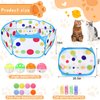 Palksky Cat Ball Pit with 210PCS Cat Toy Balls and 4PCS Cat Spring Toy, Interactive Cat Toys for Bored Indoor Cats Self Play, Cat Enrichment Toy for Interactive Fun and Exercise