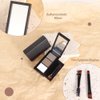 Brow Powder Kit,Long-Lasting Waterproof Two Colors Brow Filler Get Full Defined Natural Brows,Eye Brow Contour Palette with Double-ended Eyebrow Brush,sombra para cejas (02 Smoky Gray)