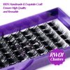Lash Clusters DIY Eyelash Extension: Mega Volume C D Curl Individual Lashes 90PCS - Eyelash Clusters Extensions Wispy Natural Look False Lashes Cluster Fake DIY at Home 9-16mm RW01 by Risute