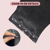 FBLhair 20 inch Seamless Clip in Hair Extensions Human Hair 110g 7pcs Invisible Clip in Hair Extensions Black Women PU Weft Real Human Hair Extensions Clip ins Hair Pieces 1B Natural Black Straight
