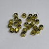LEEFAI 24 Pcs Gold Fingerboard Self Lock Nuts for Fingerboard Trucks-Upgraded Nylon Insert