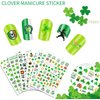 St. Patrick’s Day Nail Stickers 3D Self-Adhesive Shamrock Nail Art Stickers Clover Irish Green Dwarf Gold Hat Design St Patricks Day Nail Decals Nail Art Supplies for Women Acrylic Nails Decorations