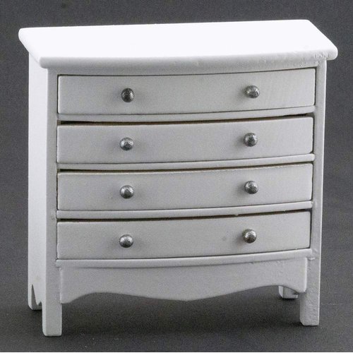 Classics by Handley Dollhouse Miniature Chest of Drawers (White)