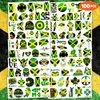 100 PCS Jamaica Flag Temporary Tattoos Themed Birthday Party Decorations Supplies Favors Decor Yellow Green Jamaican Palm Tree Tattoo Stickers Gifts For Game Kids Boys Girls Classroom School Prizes