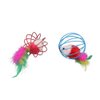 Kopida 4 Pcs Cat Toy Balls, Cat Mouse Ball Cage Cat Mouse Toy Colorful Cat Interactive Toy Pet Supplies Cat Accessories Cat Mouse Ball Toy