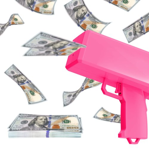 Viapeu Rose Red Money Gun Shooter Make it Rain Gun Party Favors for Graduation Ceremony Bachelor Birthday Party Supplies Gifts for Kids Boys Girl