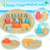 RACPNEL Collapsible Beach Toys for Kids Toddlers, Sand Bucket and Shovels Set with Mesh Bag, Sand Castle Toys for Beach, Travel Sand Toys, Sandbox Toys for Toddlers Kids Age 3-10