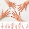 Henna Tattoo Stickers Brown Waterproof temporary hand tattoo stickers Henna Tattoo For Women Wedding Party Festivals, & Parties Decoration