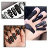 2052Pcs Black Nail Art Rhinestones Kit 72 Multi Shapes Crystal Flatback Rhinestones Gems +1980 Jet Black Round Beads Glass Stones Diamonds jewels w Tweezer & Wax Pen for Nail Faces Eyes Makeup Crafts