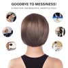 144pcs Brown Hair Net for Bun Invisible Elastic Mesh Nylon Hair Nets Perfect for Ballet Bun Maker Dance Hair Bun, Sleeping, Kitchen Food Service, Hair Extensions and Wigs(144PCS, Brown)