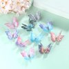 Paderison 20Pcs Moving Glitter Hair Clips Fairy Accessories for Women and Teens, Colorful 90s Clips (Purple)