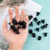 AUEAR, 72 Pack Mini Hair Clips Tiny Plastic Hair Claw Clip with Grip for Girls and Women Black Small