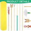 Tondiamo 6 Pieces Bamboo Wood Ear Pick Bamboo Ear Pickers Ear Cleaning Tools for Humans Bamboo Cute Doll Bunny Goose Feather Earpick for Adults Kids Ear Cleaning Kit
