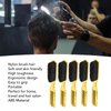 MOUMOUTEN 5Pcs Double Ended Hair Brush, Comb for Men Gold ABS Nylon Styling Tool Detangle Beard Grooming Brush Compact Lightweight Home Travel Salon Sided Detangling