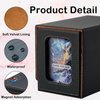 FOTEEMO Deck Box Compatible with Mtg Cards, Prime Card Display Commander Box Magic The Gathering Deck Box Holding 250+ Sleeveless Trading Card Storage Box Card box with Dice Tray (Black&Brown)