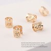FRDTLUTHW 18Pcs Hair Accessories Loc Hair Jewelry for Women Braids, Dreadlock Beads Metal Hair Clips Decoration Gold(Multiple Styles)-style4