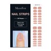 MelodySusie Semi Cured Gel Nail Strips, Nude Jelly - Works with Any Nail Lamps, Salon-Quality, Long Lasting, Easy to Apply - includes 30Pcs, 2 Prep Pads, Nail File & Wooden Stick