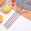 VEHHE Metal Straws Reusable Stainless Steel Straws Drinking Rose Gold 4 Set - Ultra Long 10.5" Cleaning Brush for 20/30 Oz for Yeti RTIC SIC Ozark
