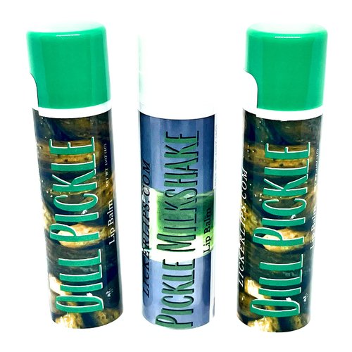 Dill Pickle Lip Balm by Lickerlips - Pickle Chapstick Gag Gifts Gift For Her - 3 tubes (4 grams each)