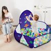 LOJETON Kids Ball Pit, Pop Up Children Play Tent, Toddler Ball Pool Baby Crawl Playpen with Basketball Hoop, Portable Toys for Girls Boys, 4 ft / 120 cm, Balls Not Included, Spaceship